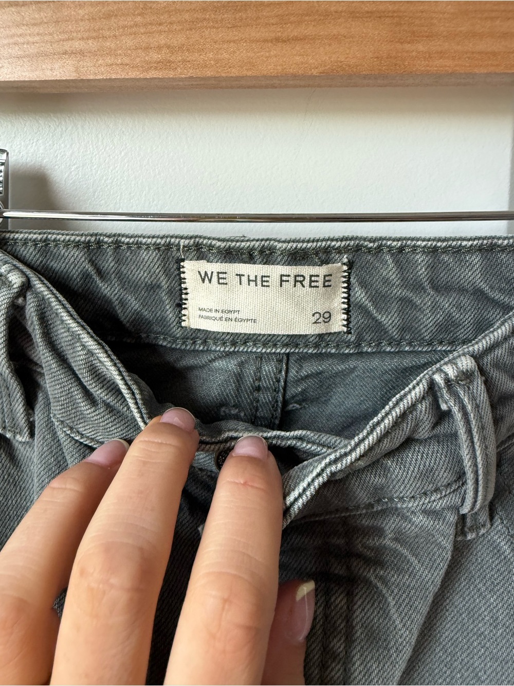 We The Free Washed Gray High-Rise Jeans